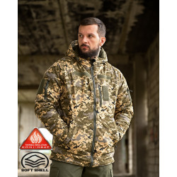 Тактическая куртка пиксель Patriot Omnihit Softschel