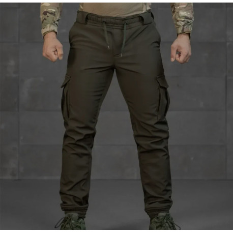 Тактические штаны Bandit Softshell на резинке олива