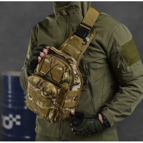 Нагрудная сумка Enders Cordura 1000D мультикам 19х27х10 см