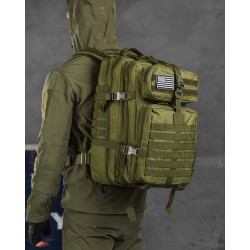 Рюкзак тактический на 45л, олива с системой molle