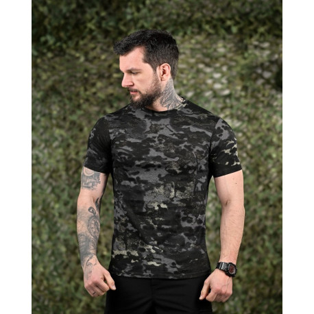 Футболка тактическая камуфляж Black MTP