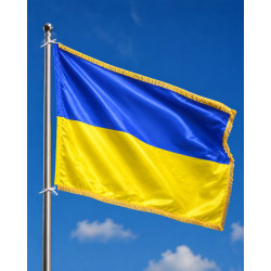 Флаг Украины с бахромой оптом 90×150