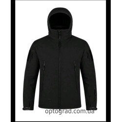 Куртка тактическая Soft Shell чёрная оптом